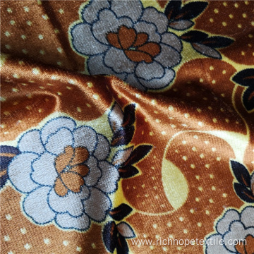 Pattern Printed 100% Polyester Velvet Fabric